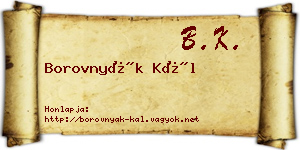 Borovnyák Kál névjegykártya